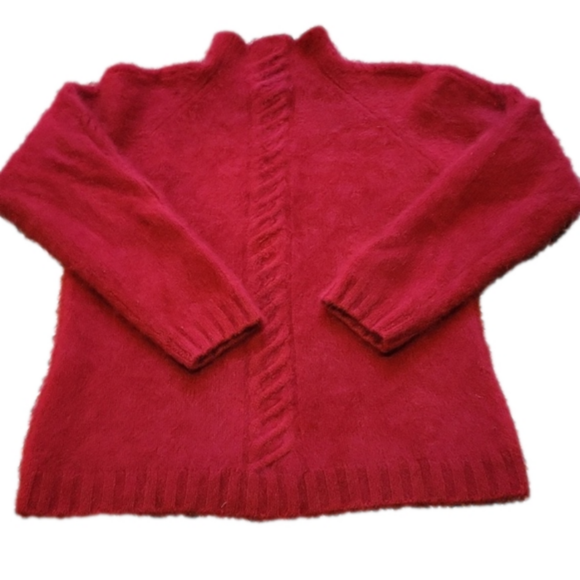 Dawson forte cashmere company sweater, Size medium in the color cranberry/red - Picture 3 of 12